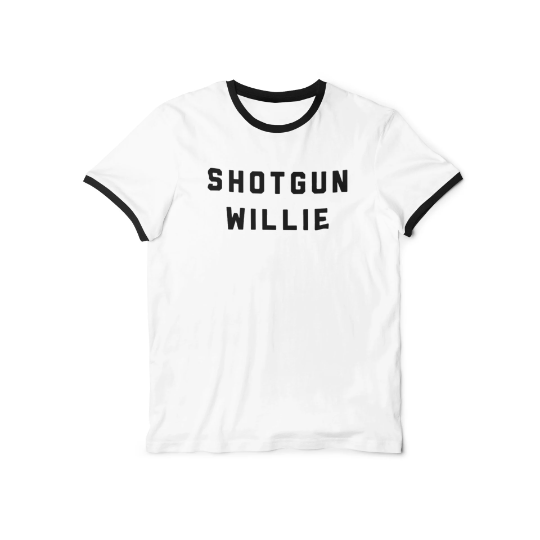 Copy of Willie Nelson T Shirt Shotgun Willie Ringer Tee T-Shirts Rockvieetees