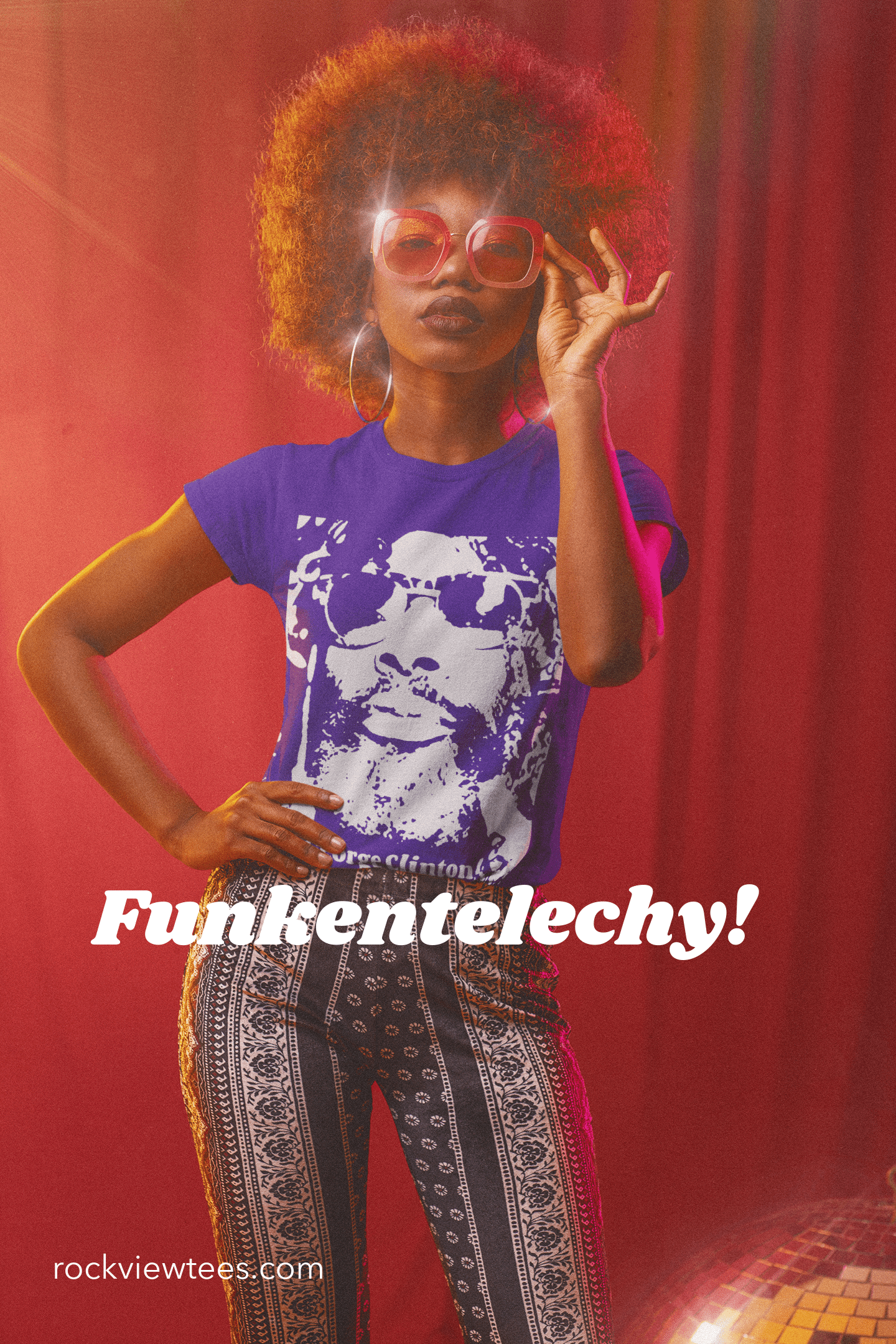 George Clinton T Shirt Parliament Funk Promo T-Shirts Rockvieetees