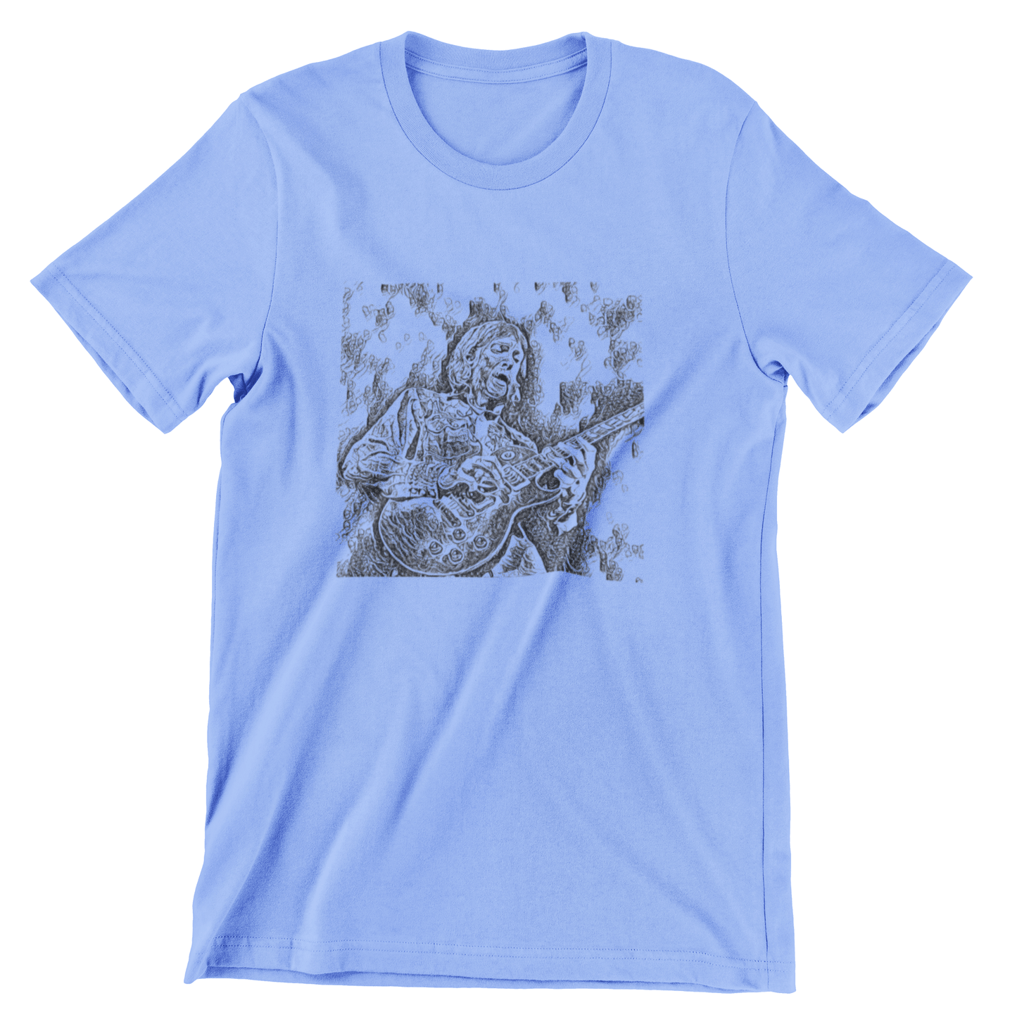 Allman Brothers T Shirt Duane Allman Woodcut Style T-Shirts rockviewtees.com