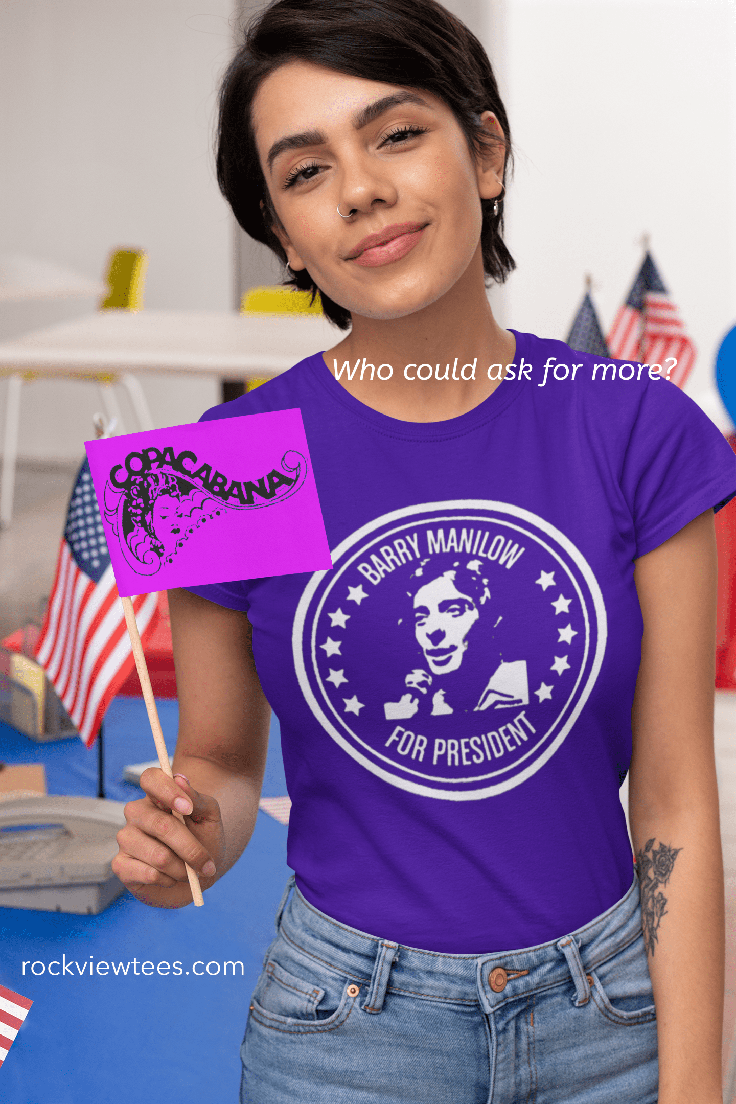 Barry Manilow for President T Shirt T-Shirts rockviewtees