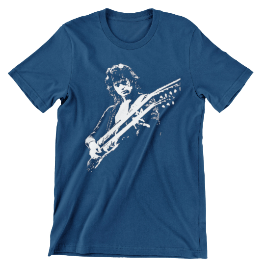 Led Zeppelin T Shirt Jimmy Page Double Neck Guitar T-Shirts rockviewtees.com