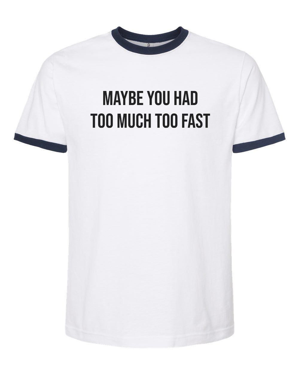 Front view of the Grateful Dead Shakedown Street t-shirt featuring vintage lyrics from the classic song on a premium hand screen printed tee