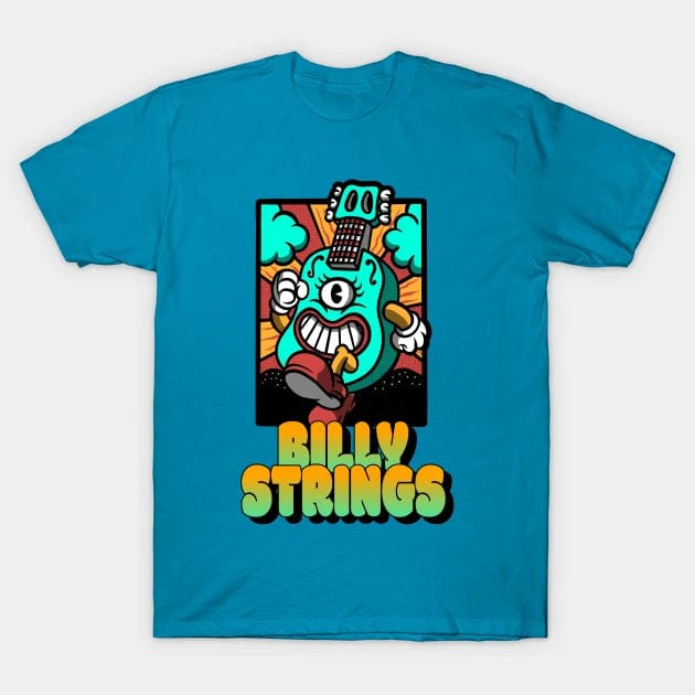 Billy Strings Happy Guitar T Shirt (Limited Edition)* t shirts TEE PUBLIC