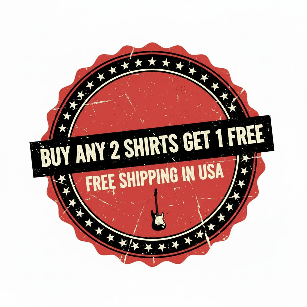 The Feelies 50th Anniversary Limited Edition T-Shirt - Classic Drawing of the Band