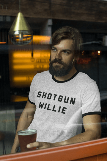 Copy of Willie Nelson T Shirt Shotgun Willie Ringer Tee T-Shirts Rockvieetees