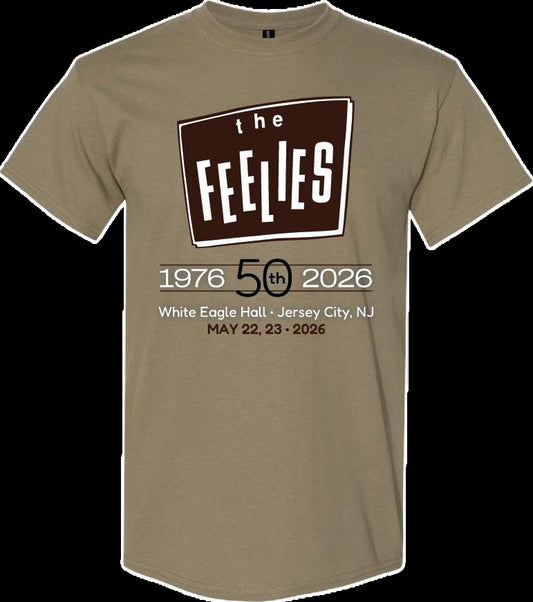 The Feelies Classic Logo Design 50th Anniversary Limited Edition T-Shirt