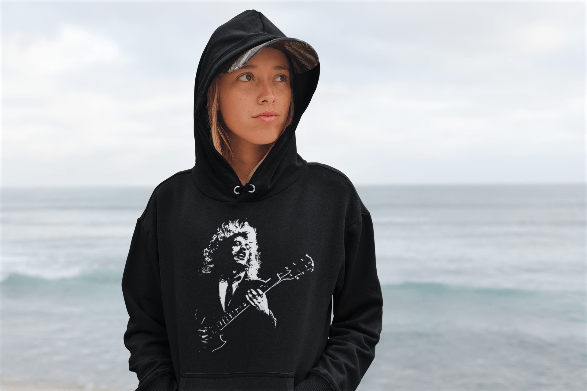 ACDC Angus Young Hoodie Pull Over Hoodies rockviewtees.com