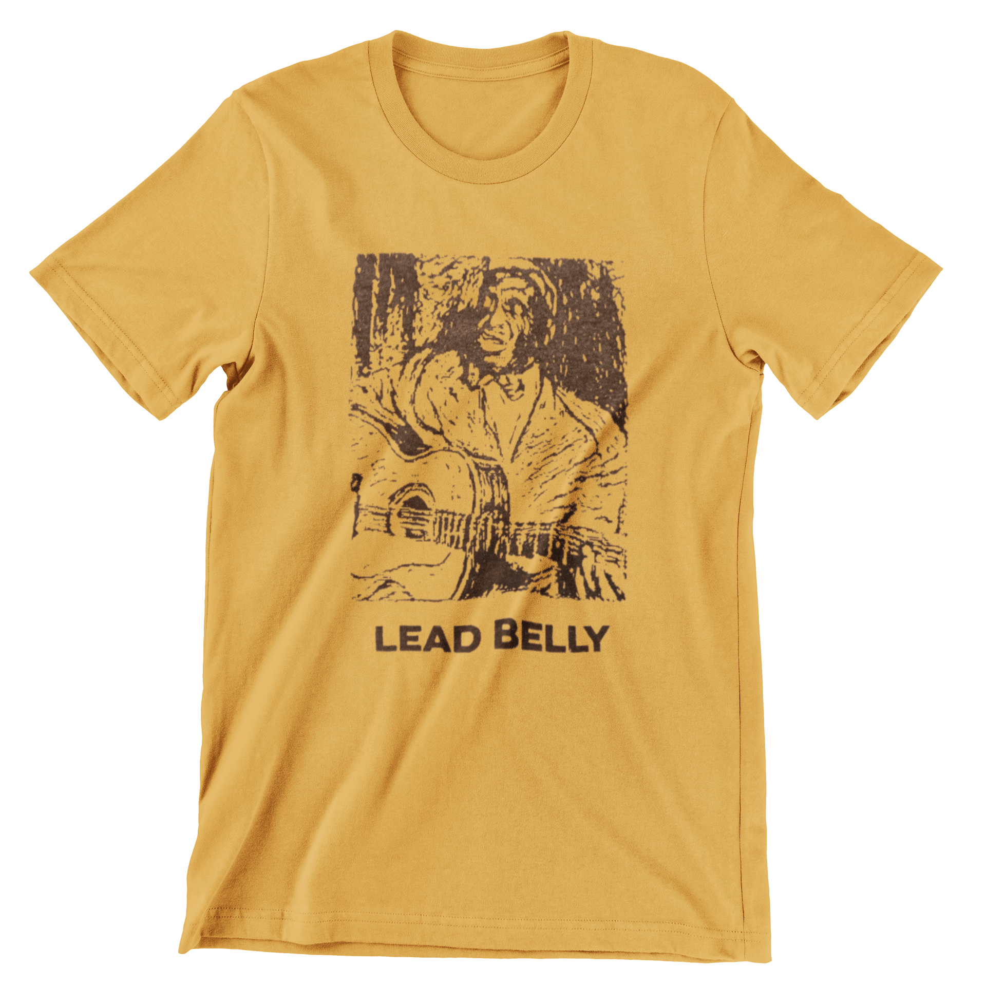 Lead Belly T Shirt  Woodcut Style T-Shirts rockviewtees