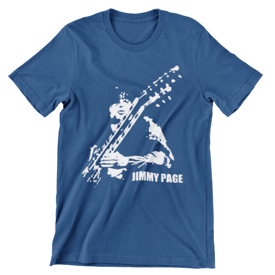 Led Zeppelin T Shirt Double Neck Guitar Jimmy Page T-Shirts rockviewtees.com