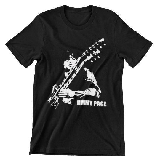 Led Zeppelin T Shirt Double Neck Guitar Jimmy Page T-Shirts rockviewtees.com